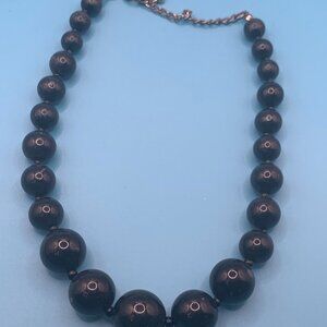 Black Bead Collar 19” Necklace